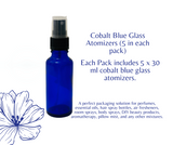 Cobalt Blue Glass Atomizers (5 in each pack)